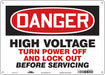 J8886 Safety Sign 10 inx14 in Aluminum
