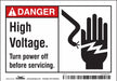 Safety Sign 3 1/2 inx5 in Vinyl