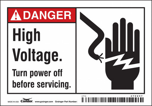 Safety Sign 3 1/2 inx5 in Vinyl