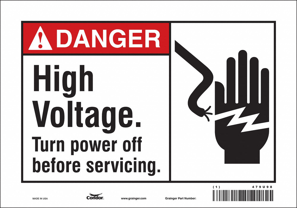 Safety Sign 7 in x 10 in Vinyl