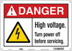 Safety Sign 10 in x 14 in Aluminum