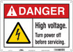 Safety Sign 10 in x 14 in Polyethylene