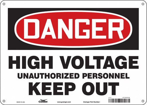 Safety Sign 10 inx14 in Aluminum