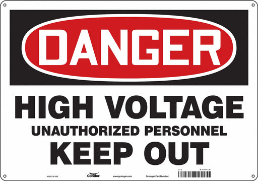 Safety Sign 14 inx20 in Aluminum