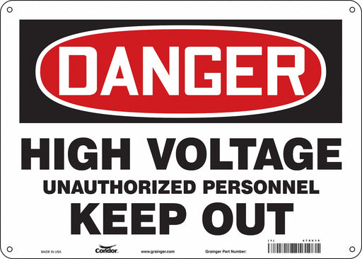 Safety Sign 10 inx14 in Polyethylene