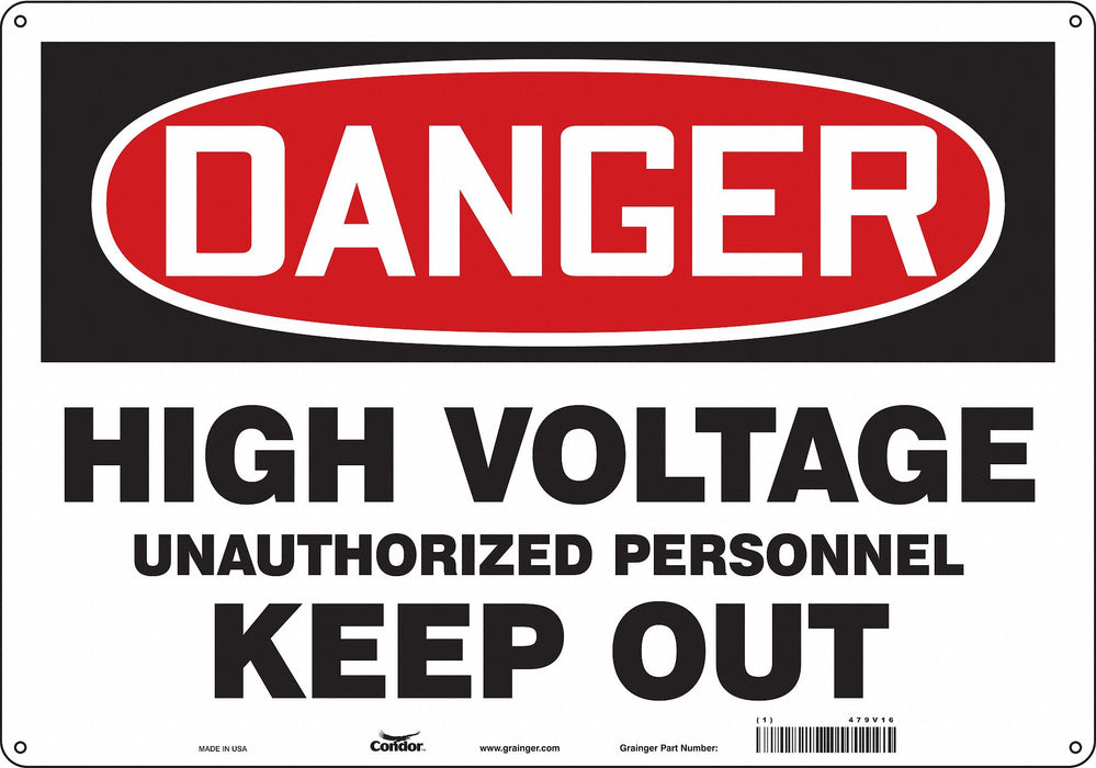 Safety Sign 14 inx20 in Polyethylene