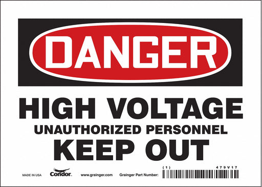 Safety Sign 5 inx7 in Vinyl