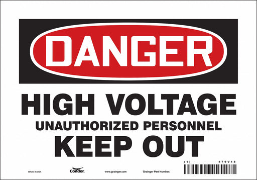 Safety Sign 7 inx10 in Vinyl
