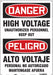 Safety Sign 20 in x 14 in Polyethylene