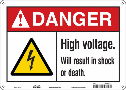 Safety Sign 10 in x 14 in Aluminum