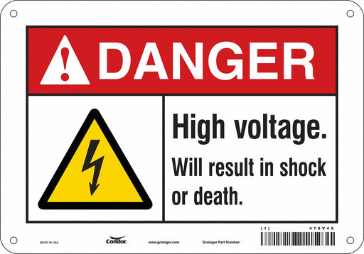Safety Sign 7 in x 10 in Polyethylene
