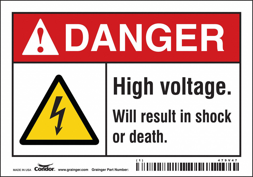 Safety Sign 3 1/2 inx5 in Vinyl