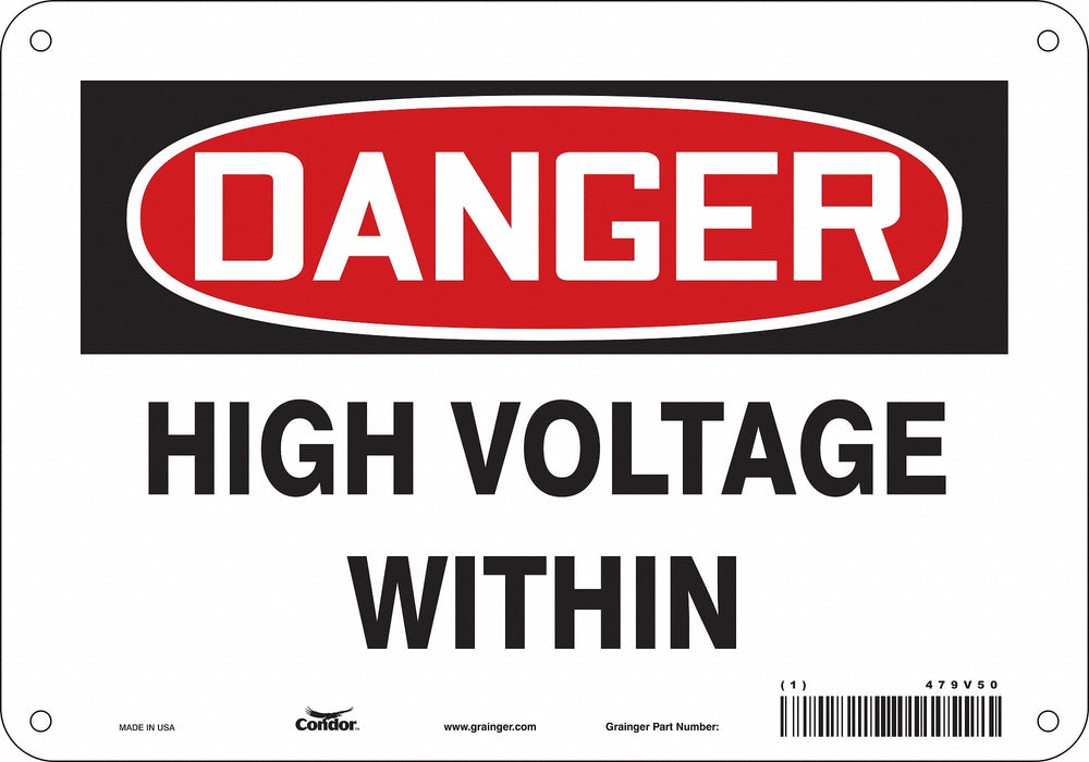 Safety Sign 7 in x 10 in Aluminum
