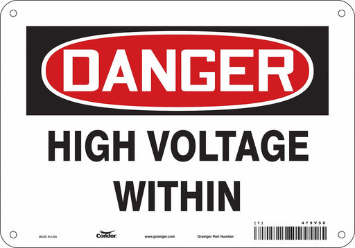 Safety Sign 7 in x 10 in Aluminum