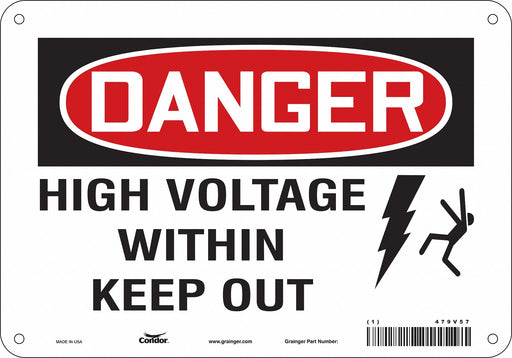 Safety Sign 7 in x 10 in Aluminum