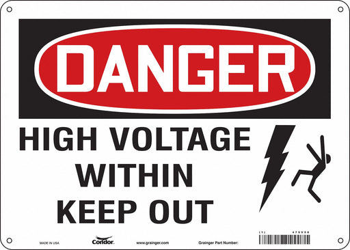 Safety Sign 10 inx14 in Aluminum