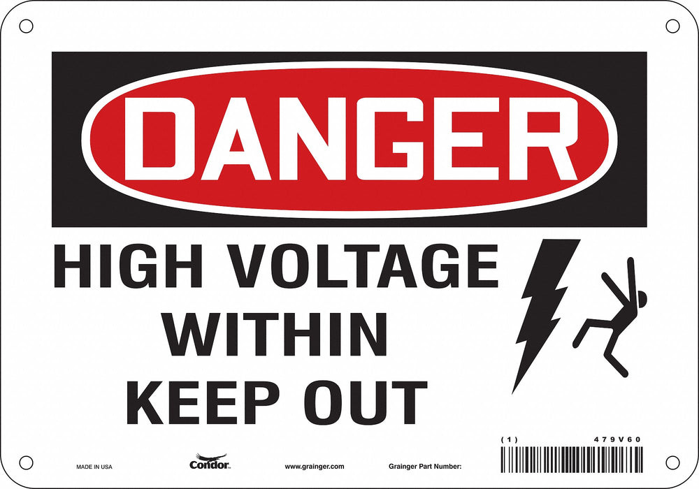 Safety Sign 7 in x 10 in Polyethylene
