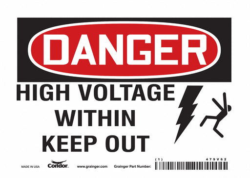 Safety Sign 5 in x 7 in Vinyl