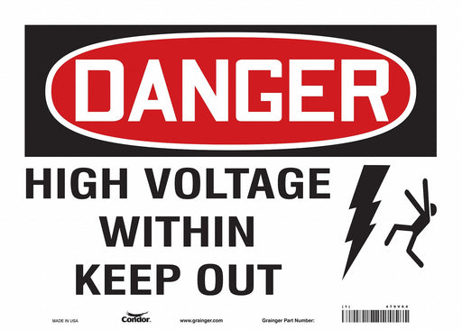 Safety Sign 10 in x 14 in Vinyl