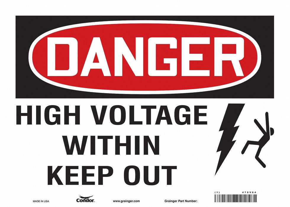 Safety Sign 10 in x 14 in Vinyl