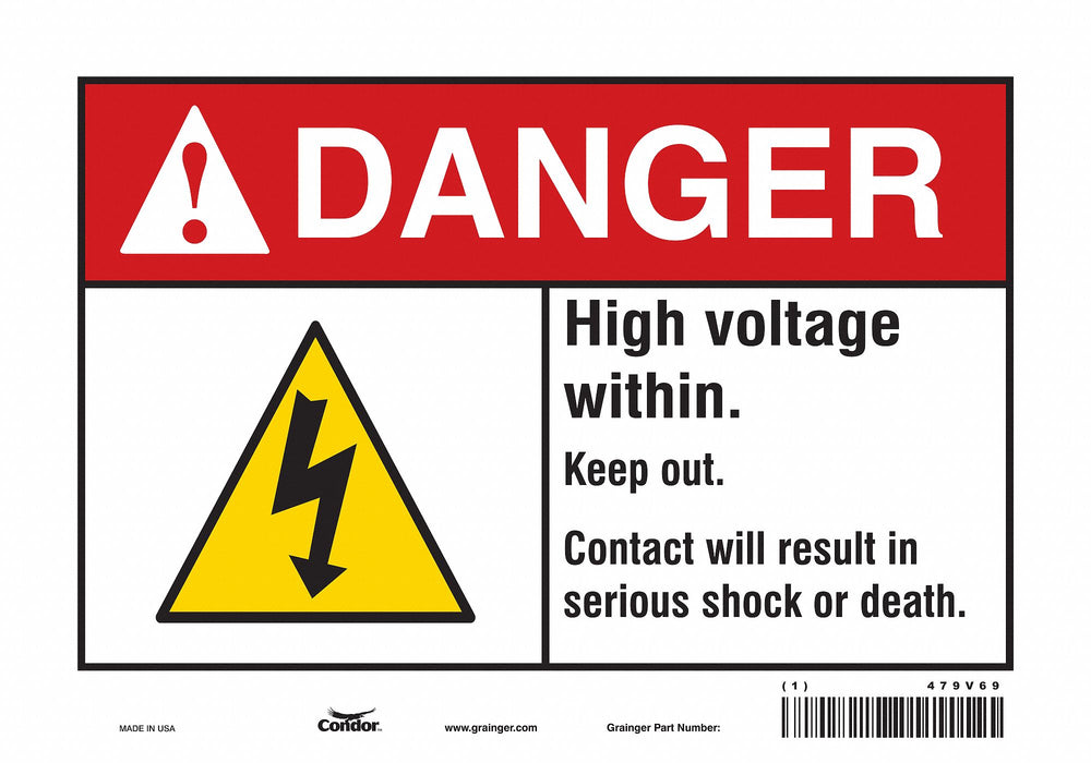 Safety Sign 7 inx10 in Vinyl