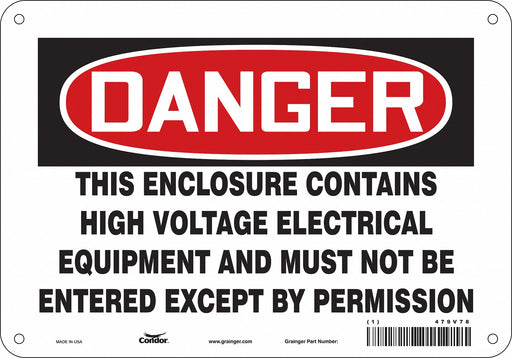 Safety Sign 7 in x 10 in Aluminum