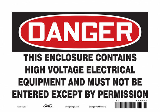 Safety Sign 7 inx10 in Vinyl
