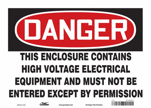 Safety Sign 10 in x 14 in Vinyl
