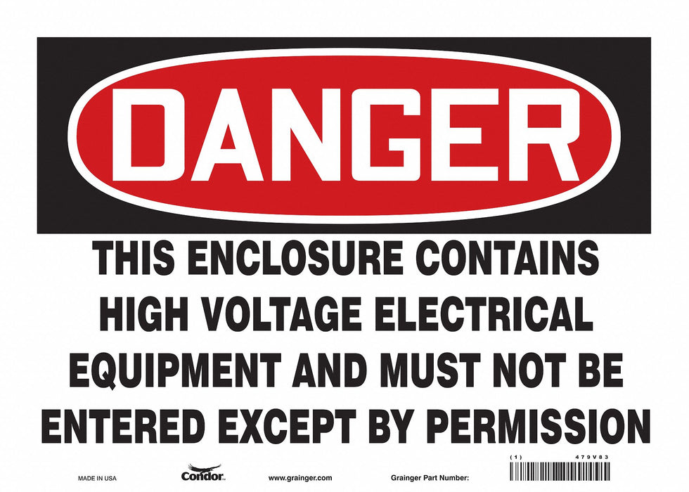 Safety Sign 10 in x 14 in Vinyl