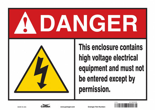 Safety Sign 10 in x 14 in Vinyl
