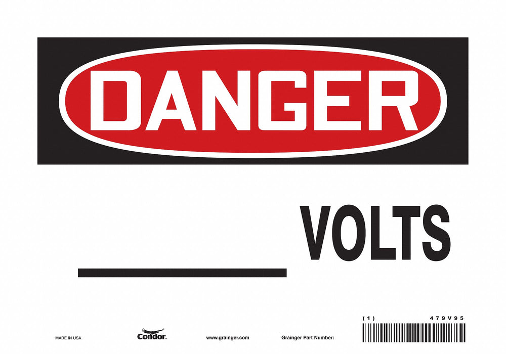 Safety Sign 7 in x 10 in Vinyl