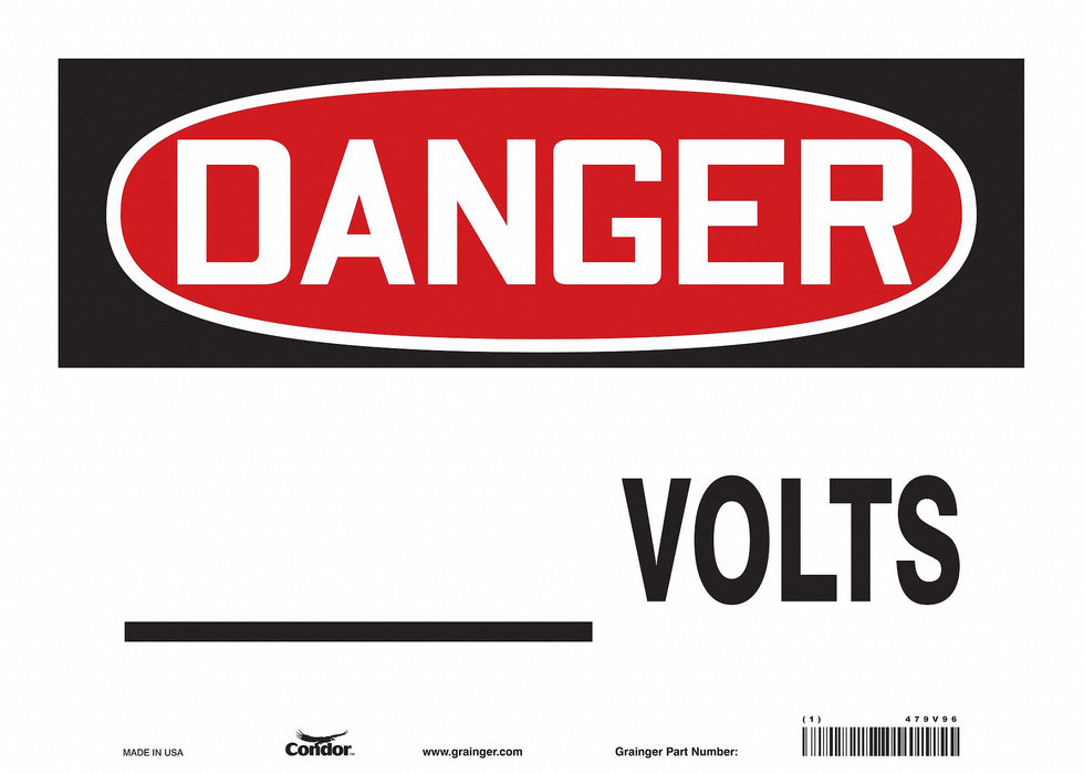 Safety Sign 10 in x 14 in Vinyl