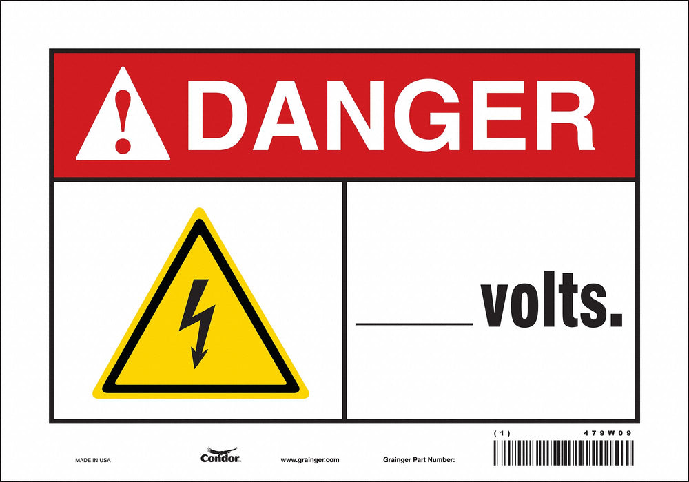 Safety Sign 7 inx10 in Vinyl
