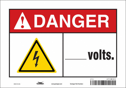 Safety Sign 7 inx10 in Vinyl