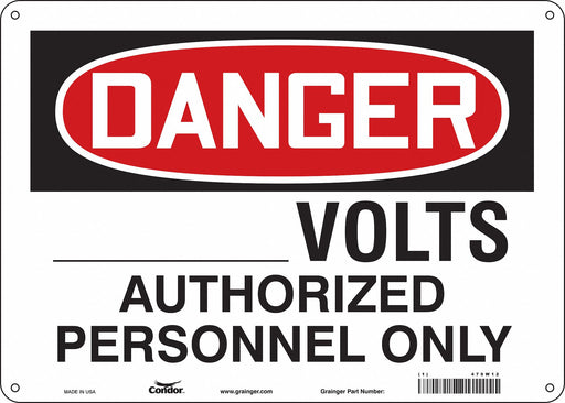 Safety Sign 10 inx14 in Aluminum