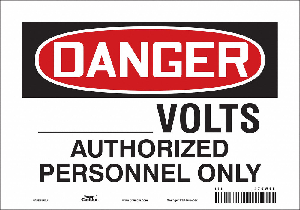 Safety Sign 7 inx10 in Vinyl