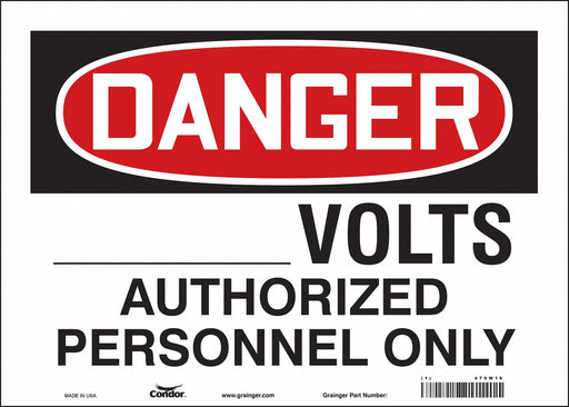 Safety Sign 10 in x 14 in Vinyl
