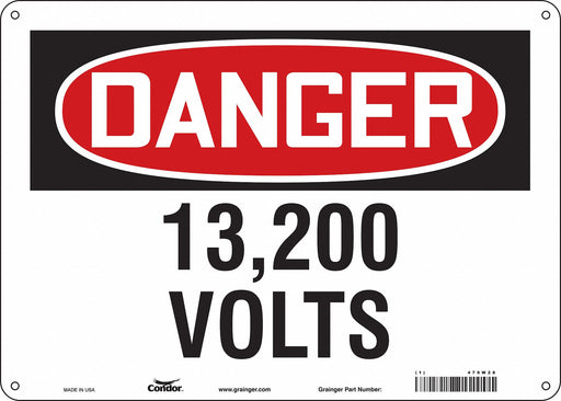 Safety Sign 10 in x 14 in Aluminum