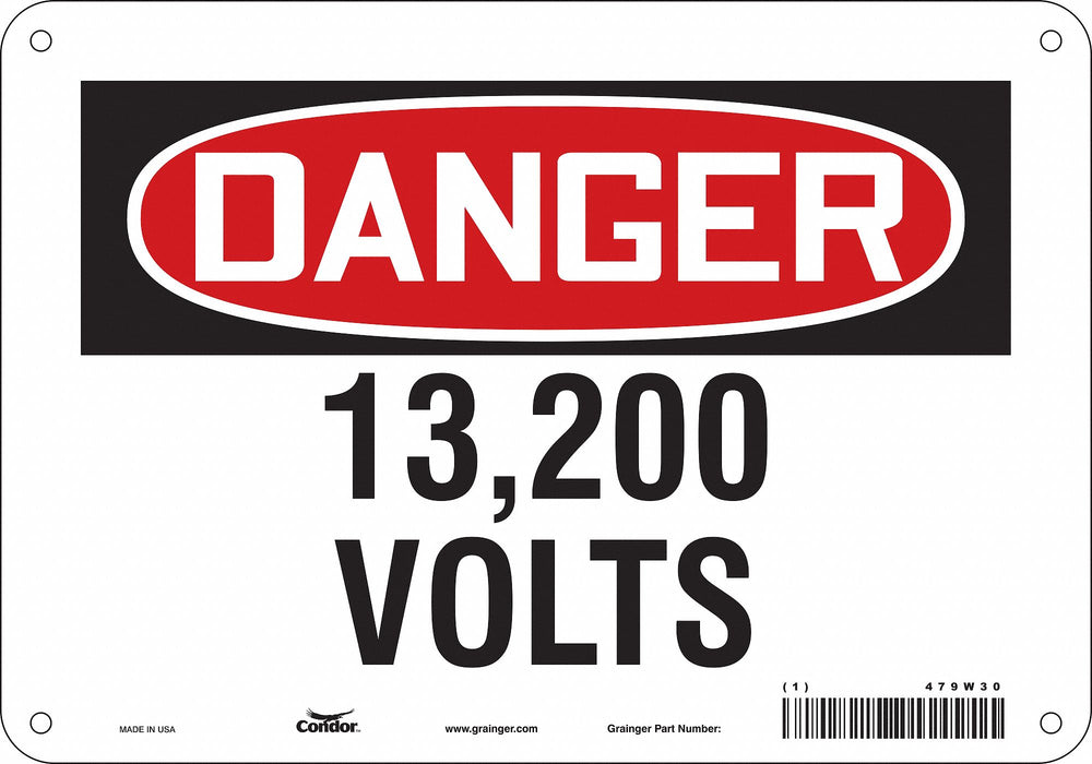 Safety Sign 7 inx10 in Polyethylene
