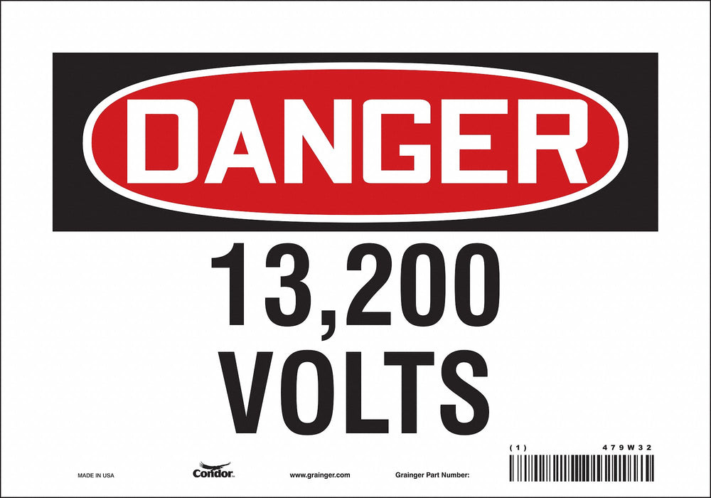 Safety Sign 7 inx10 in Vinyl