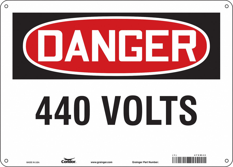 Safety Sign 10 in x 14 in Aluminum