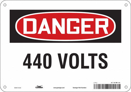 Safety Sign 7 in x 10 in Polyethylene