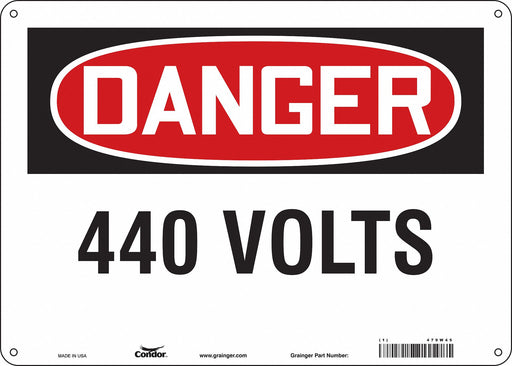 Safety Sign 10 in x 14 in Polyethylene