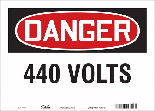 Safety Sign 10 in x 14 in Vinyl