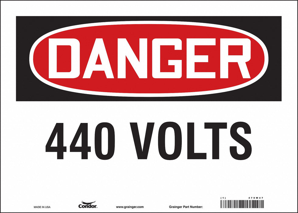 Safety Sign 10 in x 14 in Vinyl