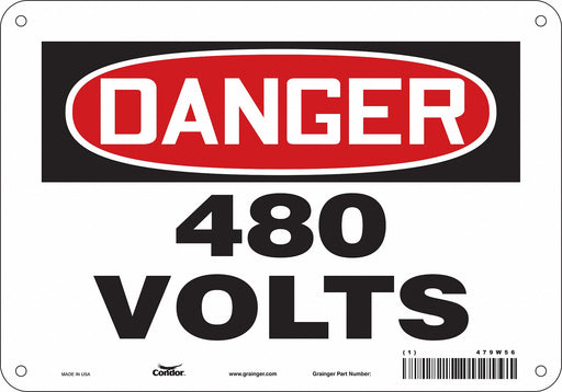 Safety Sign 7 inx10 in Polyethylene