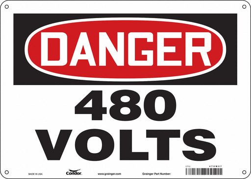 Safety Sign 10 in x 14 in Polyethylene