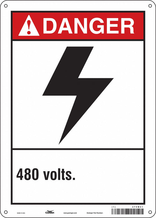 Safety Sign 14 in x 10 in Aluminum