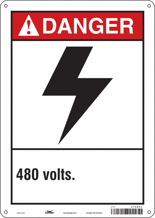 Safety Sign 14 in x 10 in Polyethylene