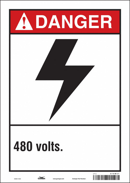 Safety Sign 14 in x 10 in Vinyl